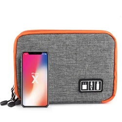 Travel Cable Bag Portable Digital USB Gadget Organizer Charger Wires Cosmetic Zipper Storage Pouch kit Case Accessories Supplies