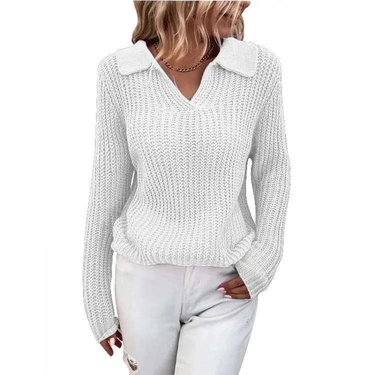 2024 Custom Women Sweater Ladies Knitwear Girls Knitted Pullover Knit Jumper Kint Top Sweater For Women