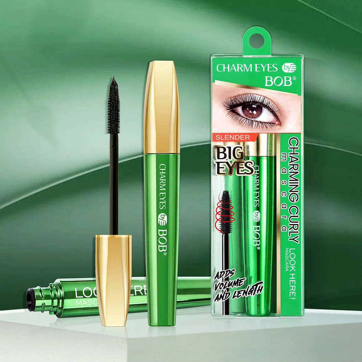 Mascara Wholesale Custom Logo Organic Gel Mascara for Eyelashes Green Best Long Lasting Volumizing High Quality Essence Mascara