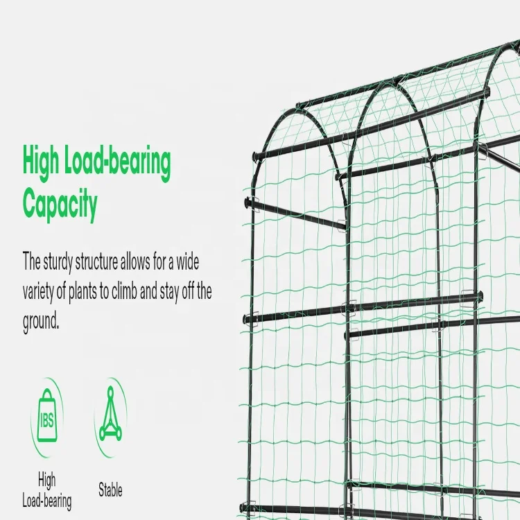 Modern Garden Arch Trellis With Foldable Tunnel Trellis With Climbing Net Clips For Growing Vine Plant