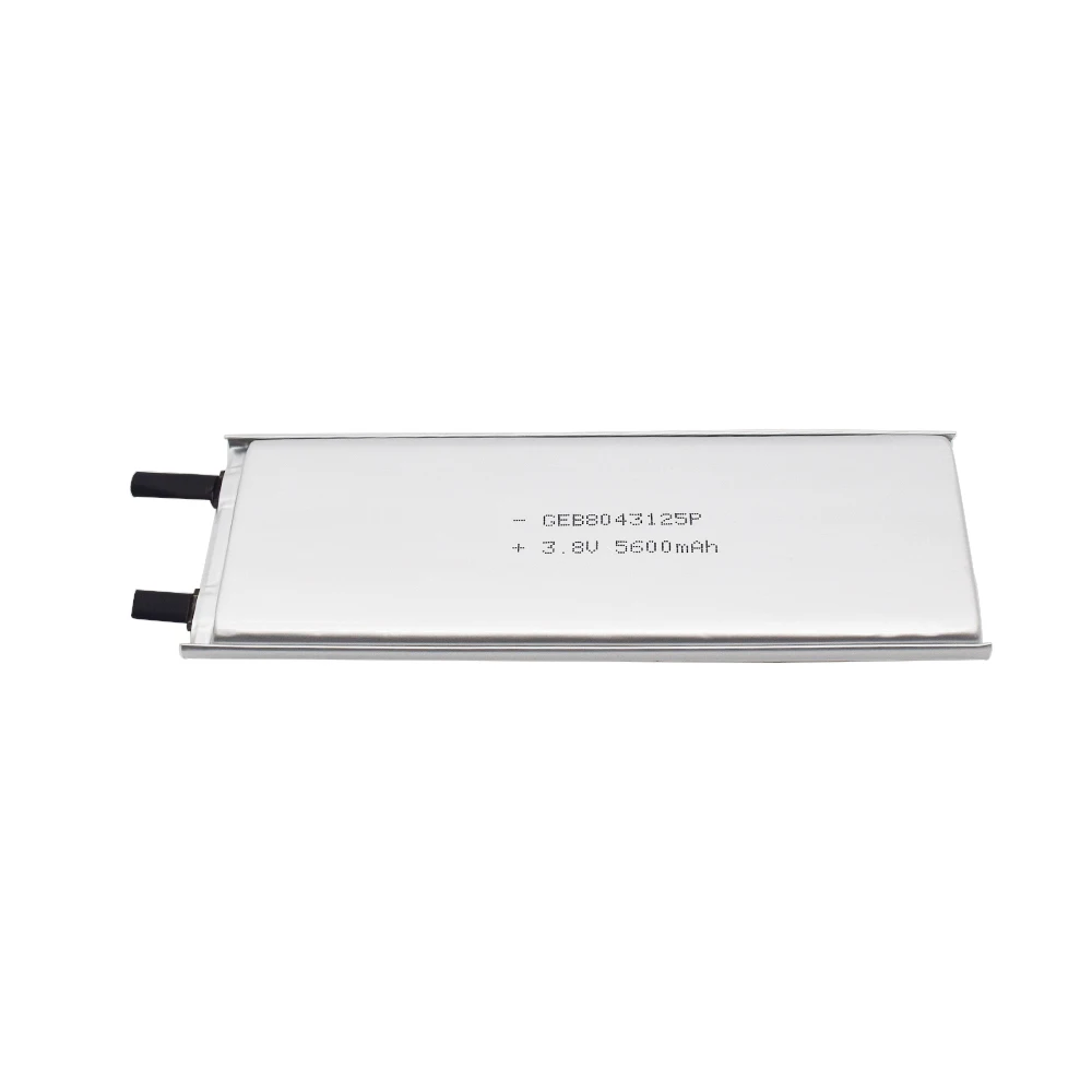  8043125 NCM 3 7 v 5600mah Регулярный литий-полимерный аккумулятор для внешнего