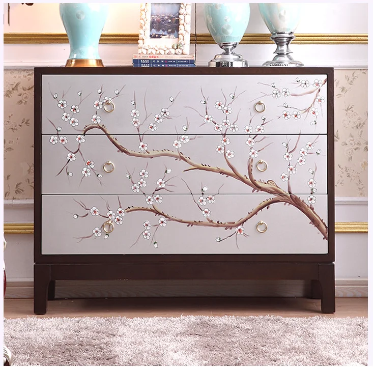 Zhuoqi Furniture drawer small handle simple pure copper solid pull ring medicine cabinet tea pot round handle