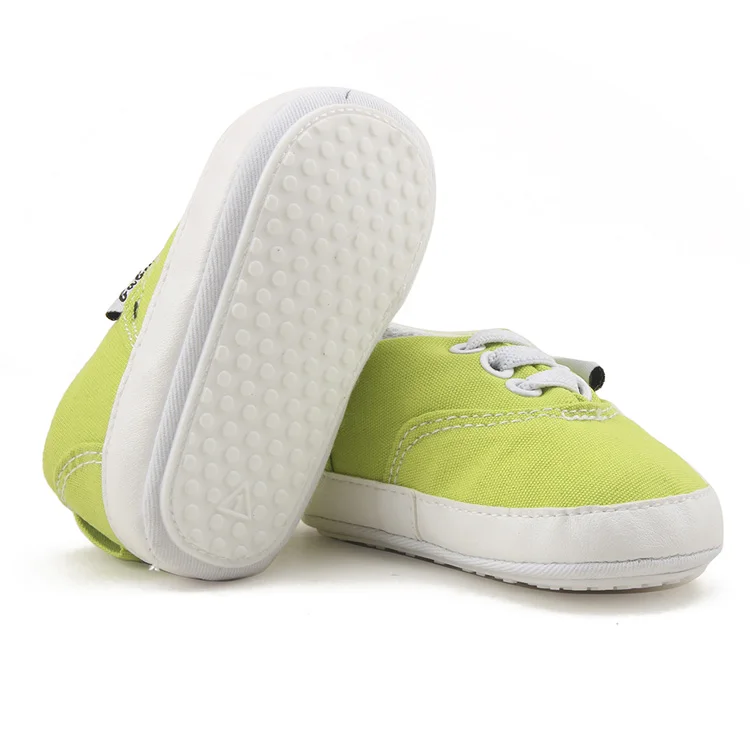 
Wholesale princess light soft manufacturer candy color sports green natural prewalker baby casual shoes 