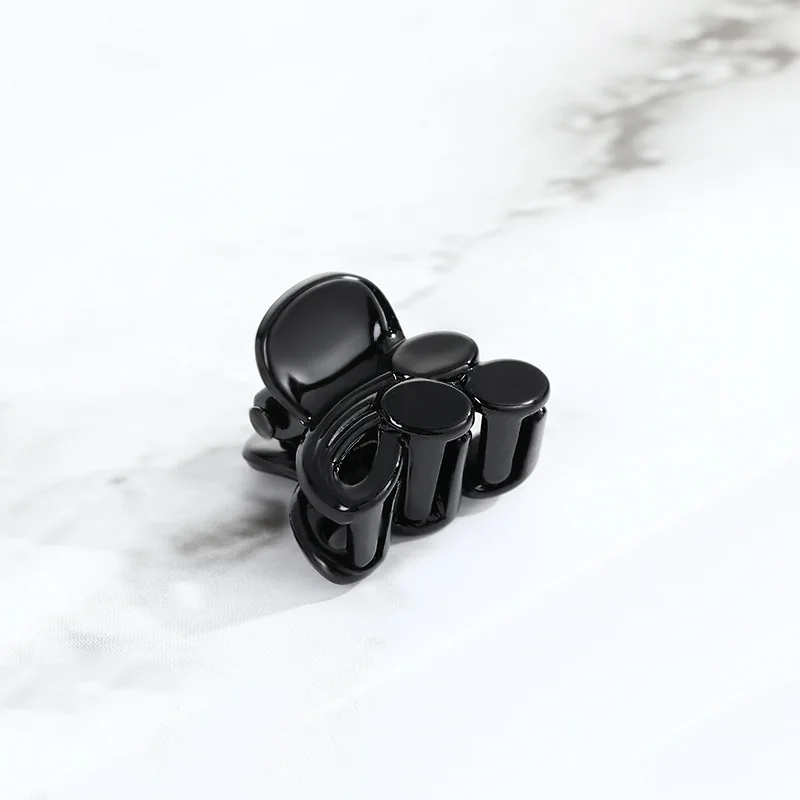 Black Mini Plastic Hair Claw Acrylic Tiny Hair Clips For Girls Hair Accessories