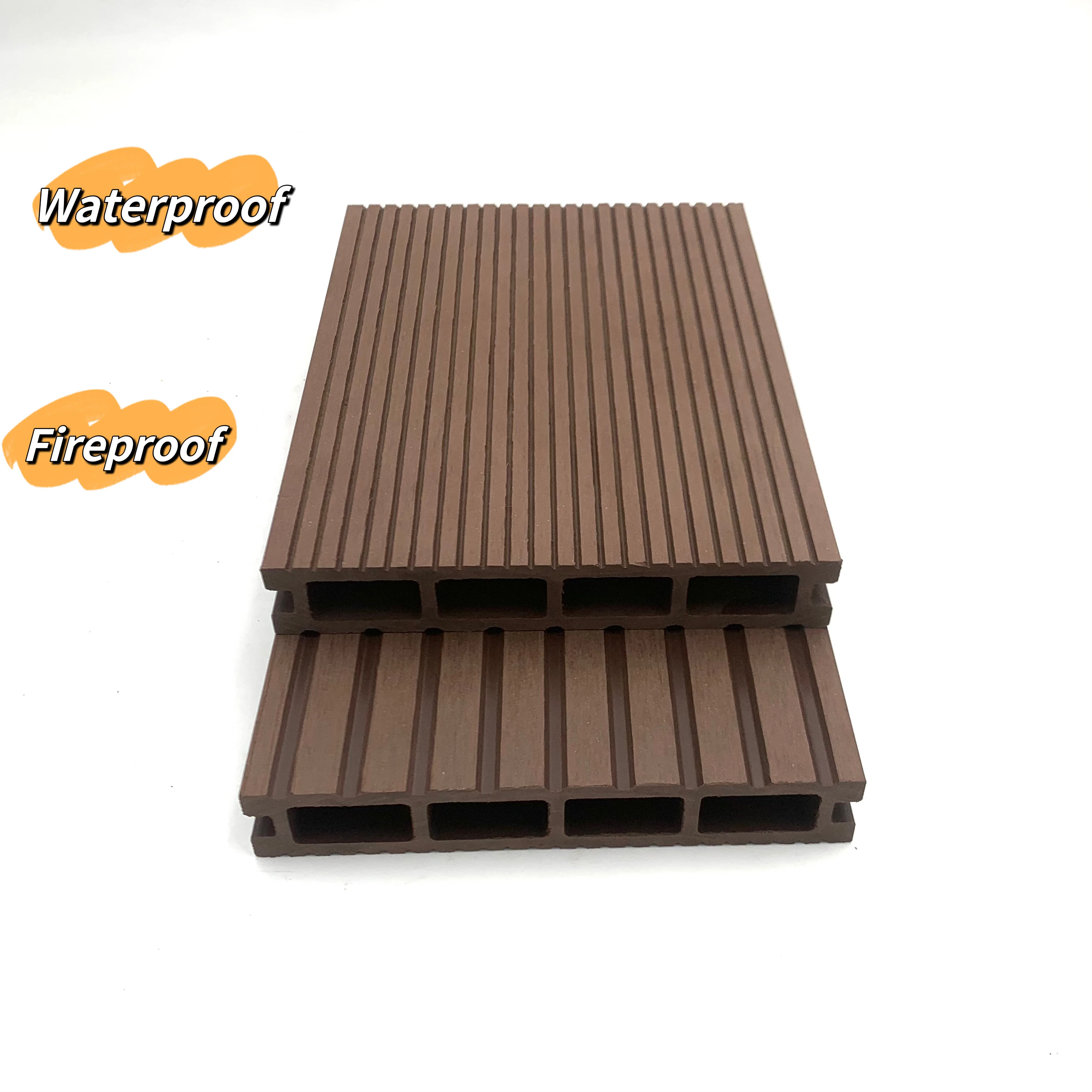 Co-extrusion WPC Decking Wood Plastic Composites Outdoor Decking Flooring