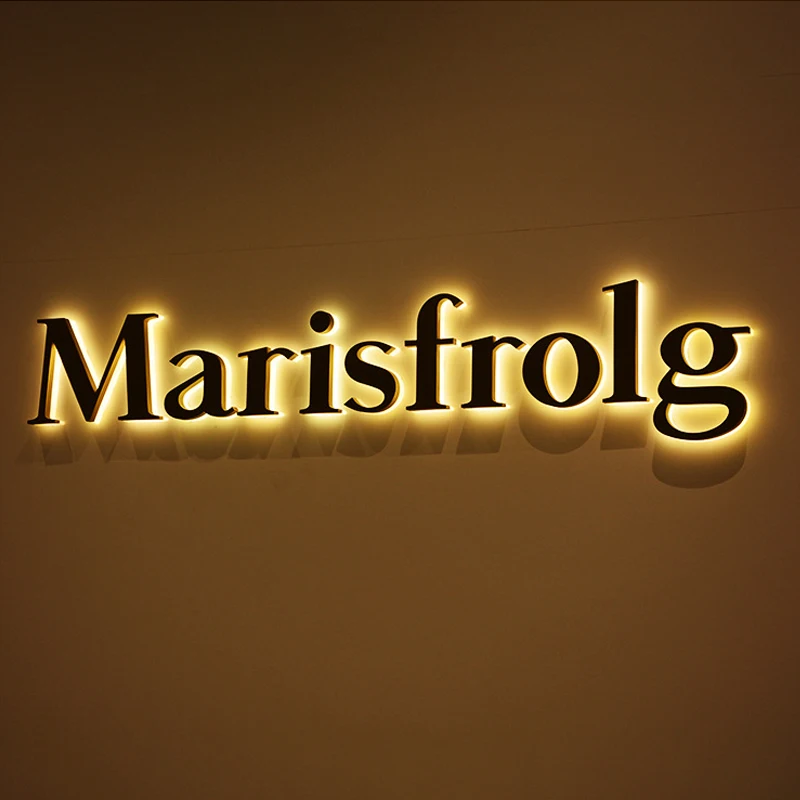 Custom Indoor 3D Acrylic Letters Logo Design Wall Letters Signs Signage led backlit sign electronic Illuminated Sign