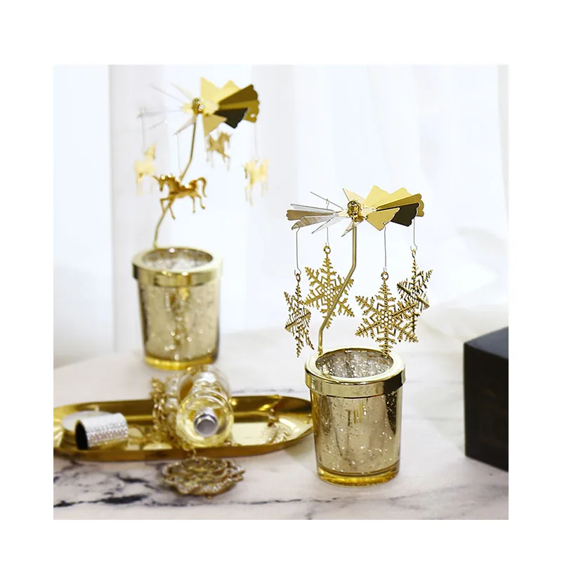 Jiayi DIY Различные стили термальный вращающийся ароматизированный Железный другой Золотой металлический подсвечник набор для