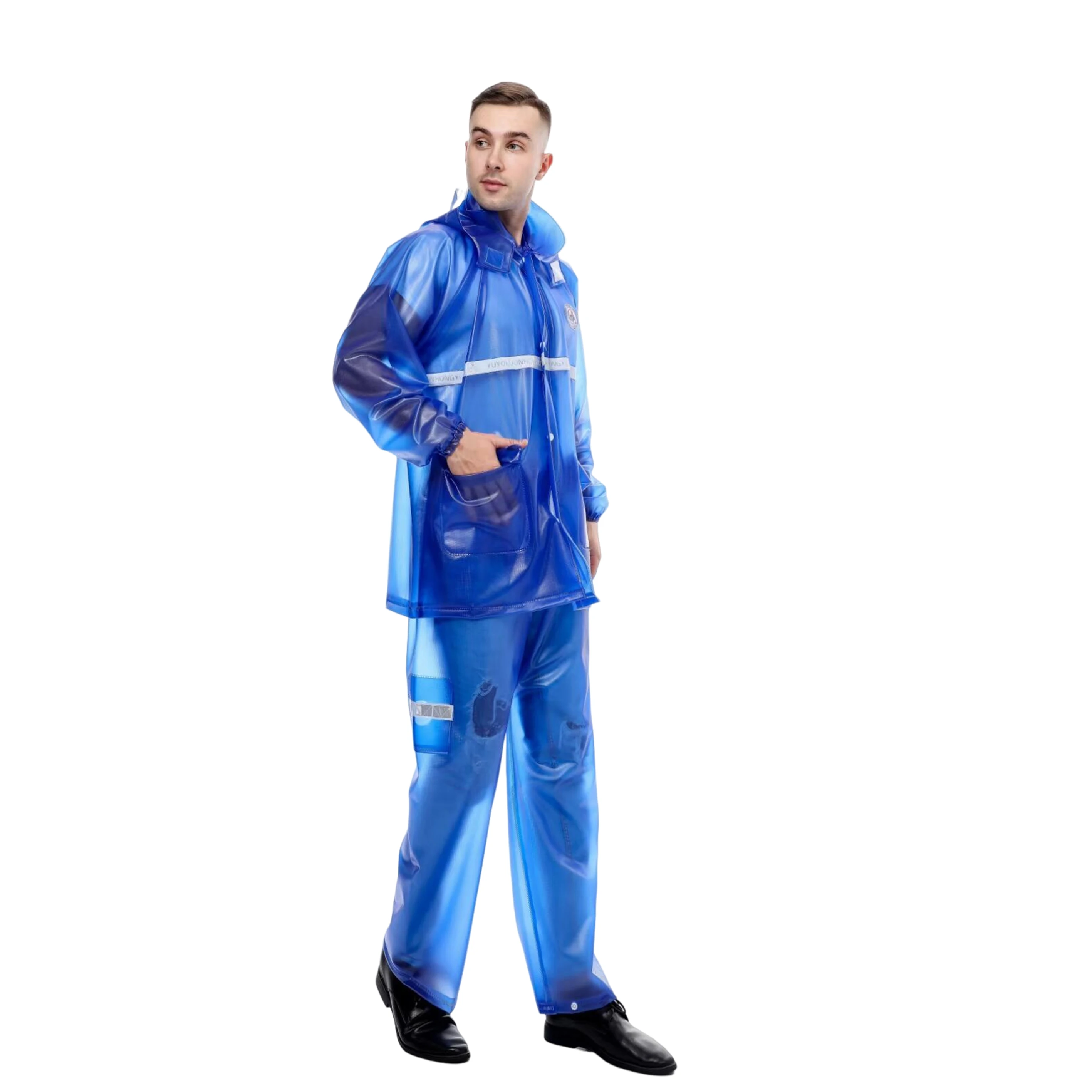 New 2022 Reusable Long Sleeves Lightweight Plastic Rain Coats Hoods