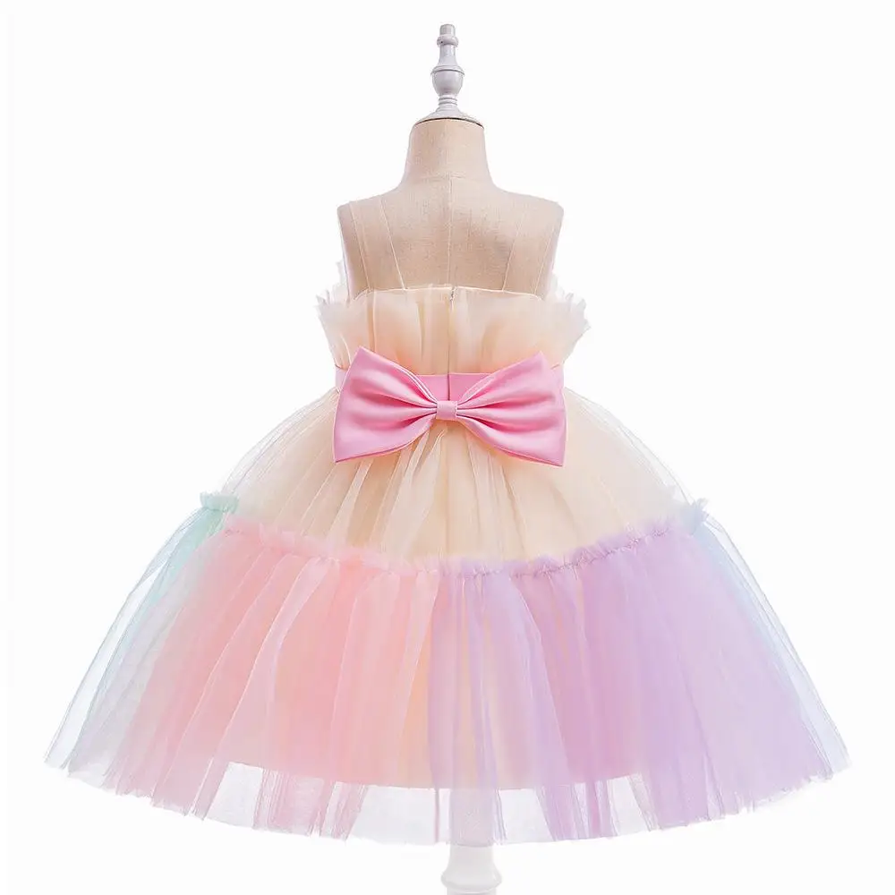Luxury Design Princess kids Girl Children Fancy Dress Tulle Prom Kids Flower Baby Birthday Girls Party Wear Dresses