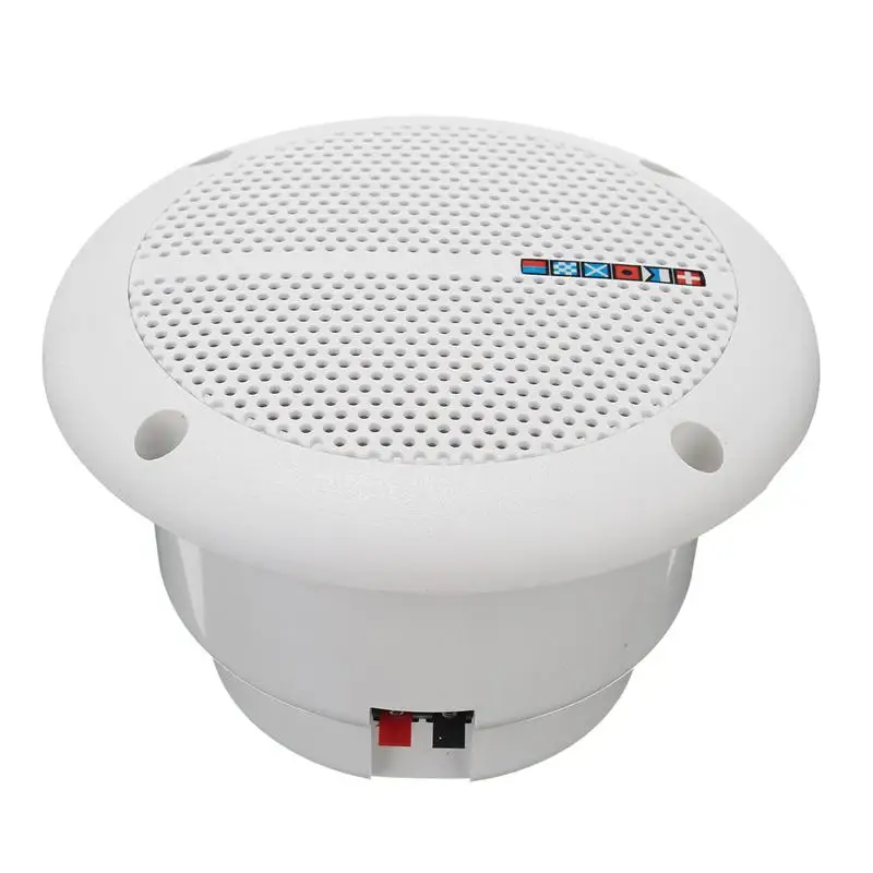 1 Pair Of Waterproof 25W Full Range Marine Boat Ceiling Wall Speakers Lawn Garden Bathroom Waterproof Passive Speakers SUMWEE