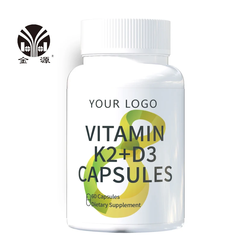 OEM China Made Vitamin K2 Supplement MK7 + MK4 Vitamin D3 For with Organic Coconut Oil For Healthy Bones & Arteries