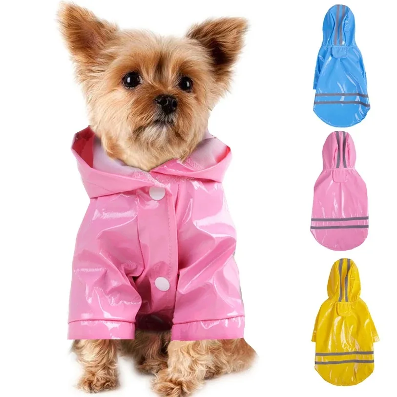 Cheap Price Dog PU Raincoat Waterproof Reflective Pet Waterproof Raincoat For Small Medium Dogs Cats