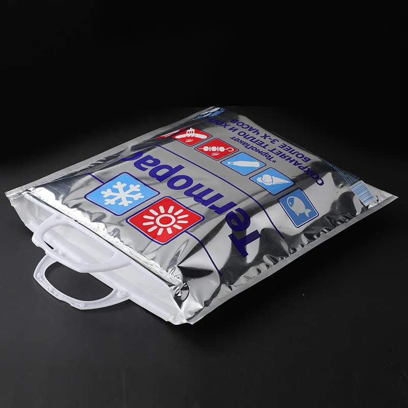 PET Aluminized Insulation Bag LDPE Beer Ice Cream Wine Ice Bag Plastic Pearl Cotton PE Cooler Bag with Custom Print Logo