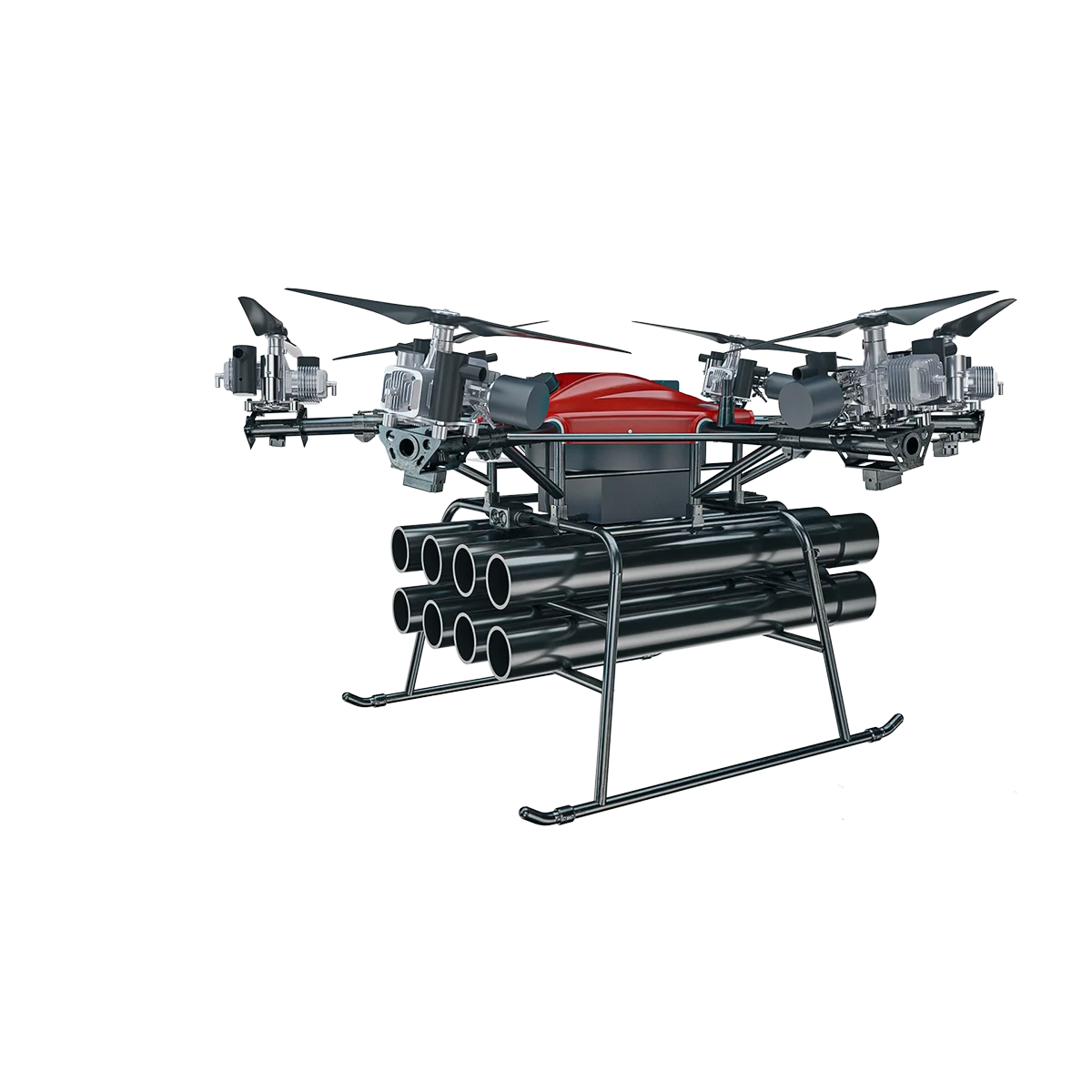 Large ns payload high efficiency fire extinguishing bomb Built-in dry powder fire-fighting drone UAV