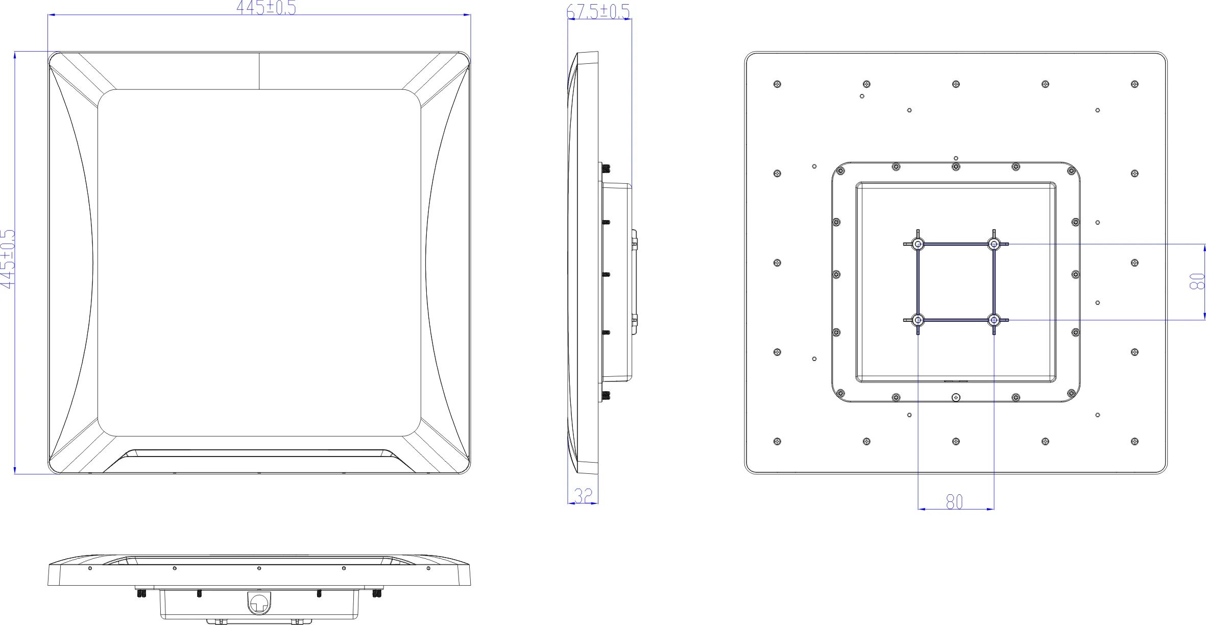 ZKRadio ZUR500B UHF RFID Parking Lot Reader With 12dBi Antenna With ISO18000-6C/EPC C1G2 Protocol IP66 Waterproof