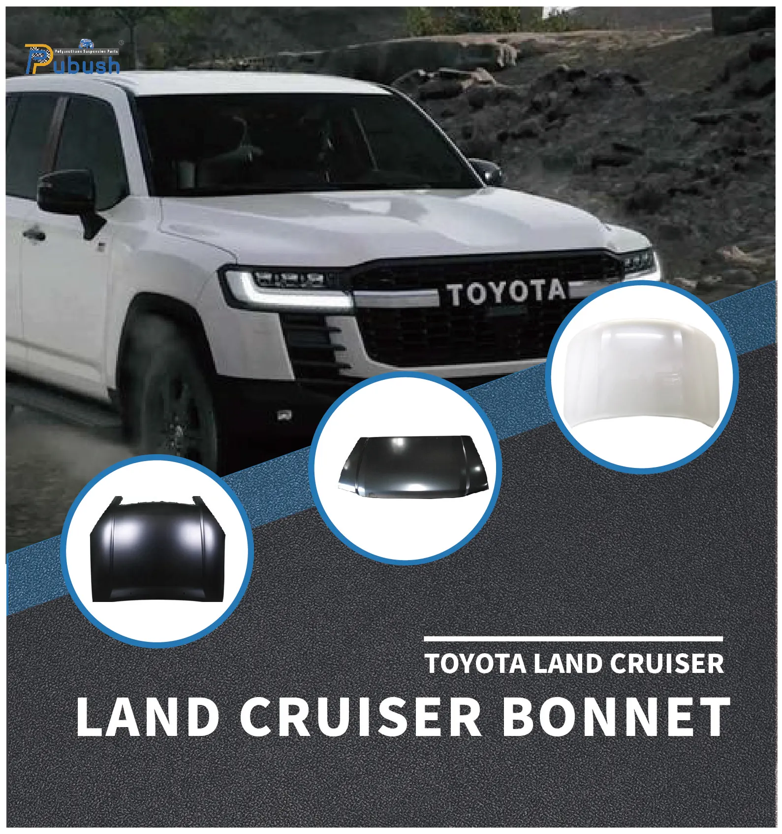 Высококачественные автомобильные запчасти капот двигателя для Toyota Land Cruiser J9 53301-60300