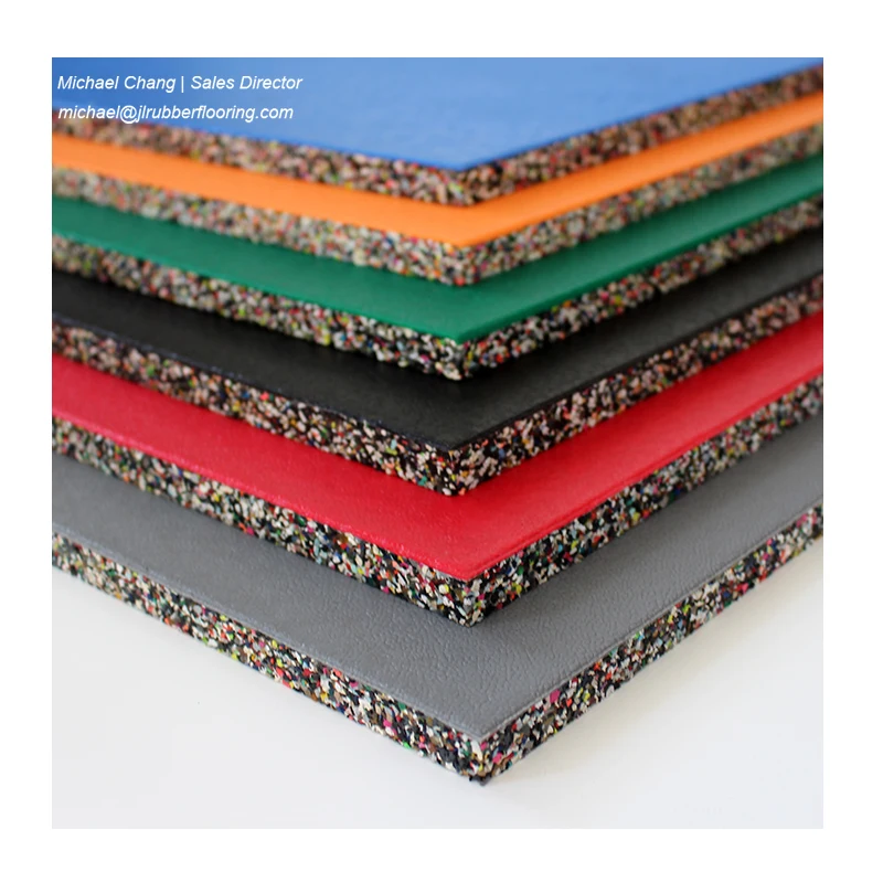 New technology Waterproof durable non-toxic red blue green rubber floor