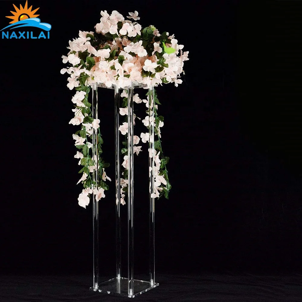 Свадебный центральный элемент NAXILAI, подставка для цветов из акрилового кристалла, подставка для цветов из хрустального стекла