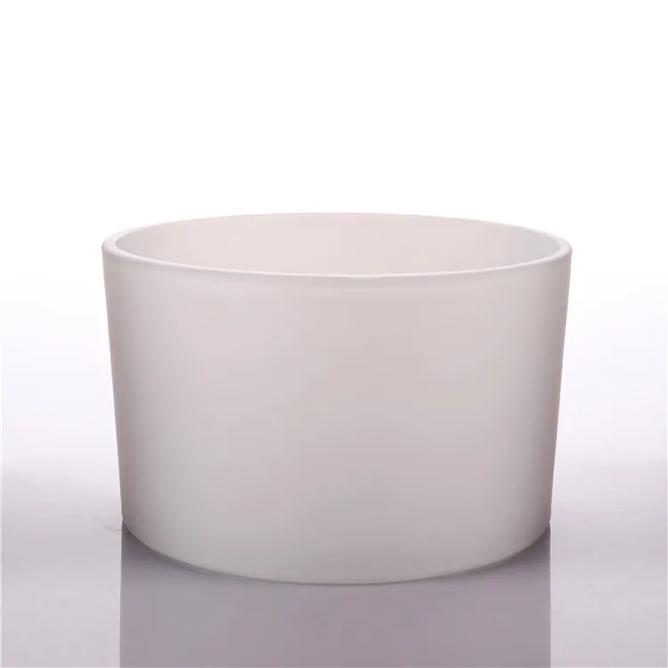 BOYE Wholesale Luxury Large Round Frosted Black Glass Candle Jar With Wooden Lids