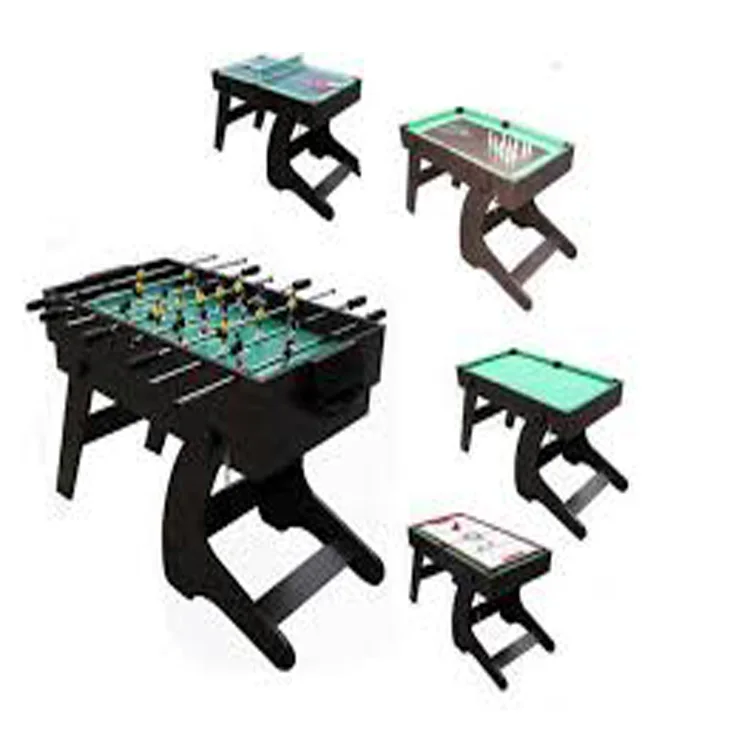 Folding multi-function game football table / air ice hockey table / billiard table / table tennis table