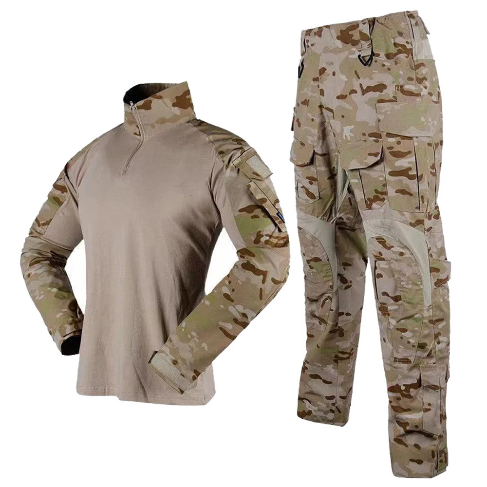 Men G3 Shirt and Pants Camouflage Outdoor Hunting Combat Suit Clothing Frog Tactical Uniform