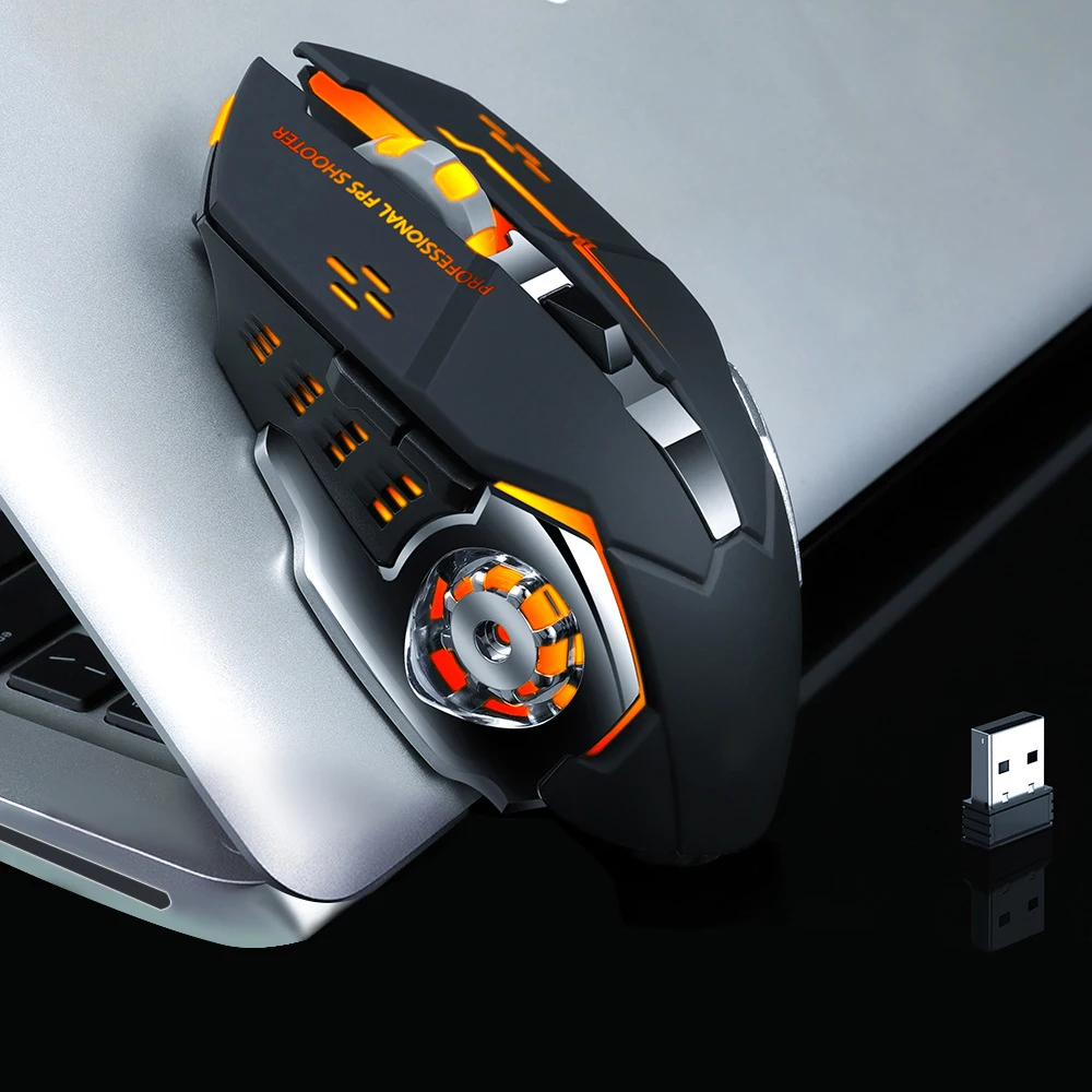 Usb 2 4G нано-приемник 2000 точек/дюйм 3D эргономичная Беспроводная игровая мышь Sans Fil Sem Fio Gamer RGB