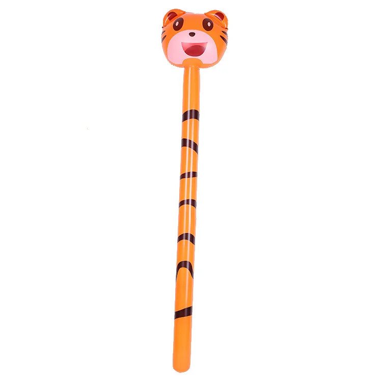 Wholesale and custom advertising PVC tiger inflatable stick and inflatable animal stick