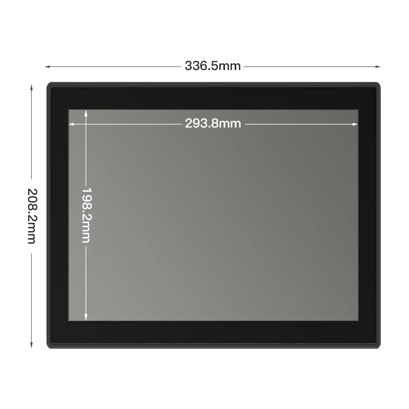 15 inch industrial lcd monitor aluminum frame display industrial touch screen monitor with multi ports input