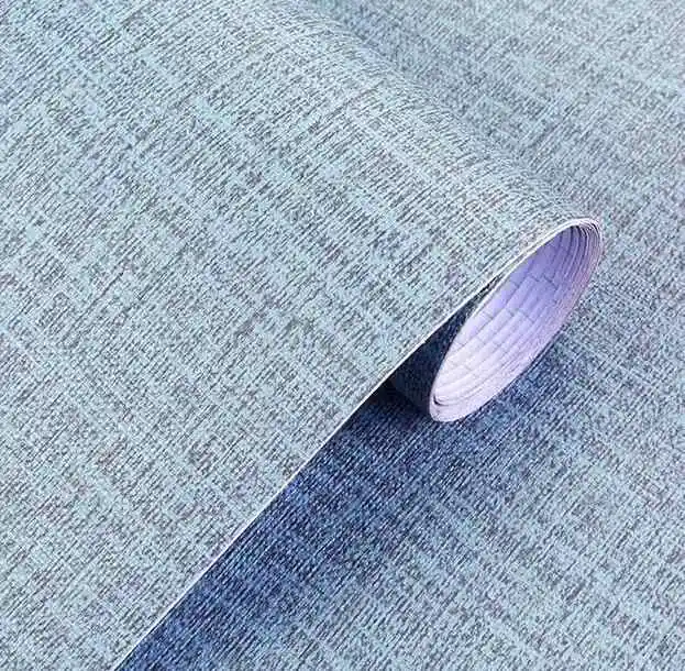 Plain Wallpaper Peel and Stick Fabric Cloth Pattern Solid Color Wall Sticker for Interior Home Wall Decoration