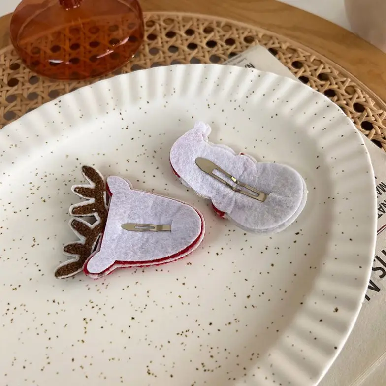 Wholesale Cartoon Infant BB Clips Cute Princess Bangs Hairpins Baby Headwear Hair Accessories Christmas Hair Clips