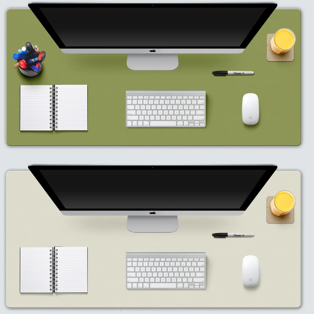 Wholesale desk mat keyboard mouse pad desktop computer mat leather gaming mouse pad with brand logo