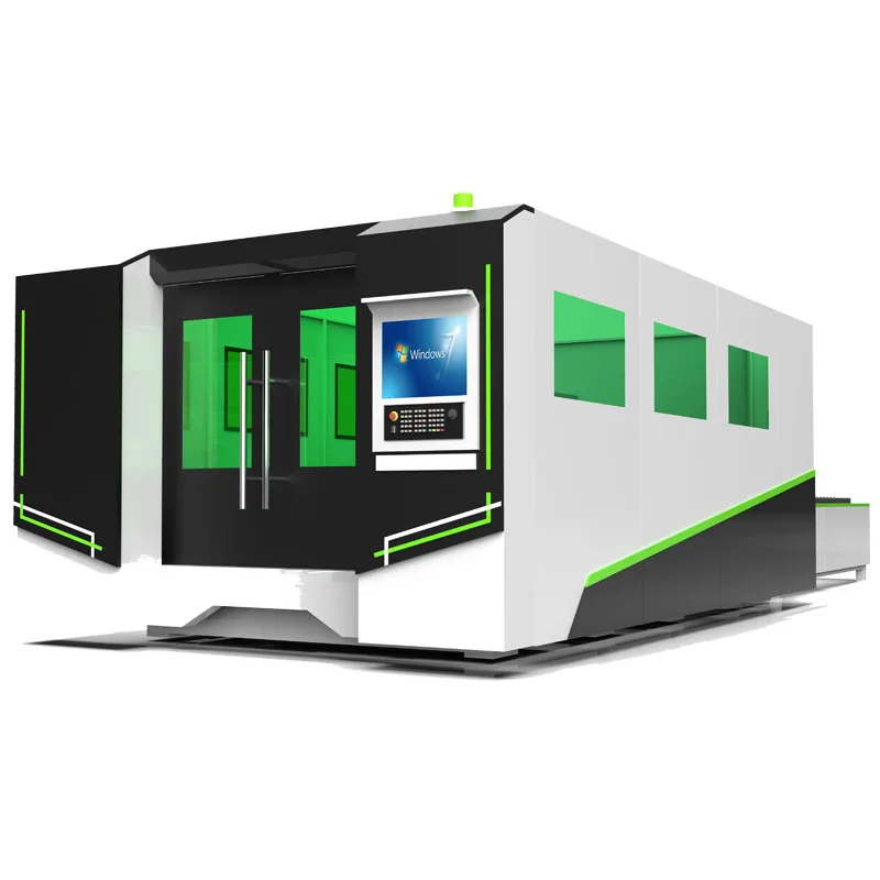 Fiber laser cutting machine with exchange table for metal working industry
