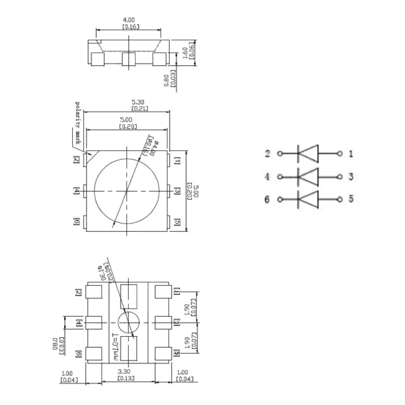 OEM ODM High Brightness 5050 SMD LED Natural White 0.2W 5050 Led Light Chip Diode Led Lamp Beads