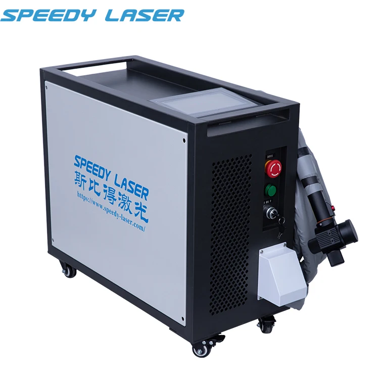 Small size 100W handheld portable fiber laser cleaner rust laser cleaning machine for metal pipe stainless steel oxide cleaning