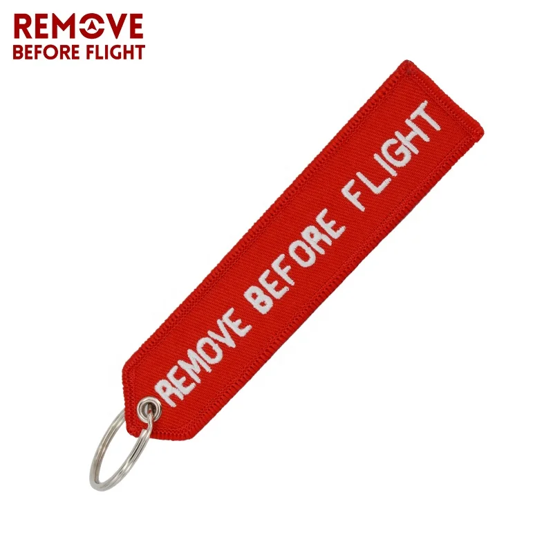 Remove Before Flight Embroidered Key Tag for Pilots