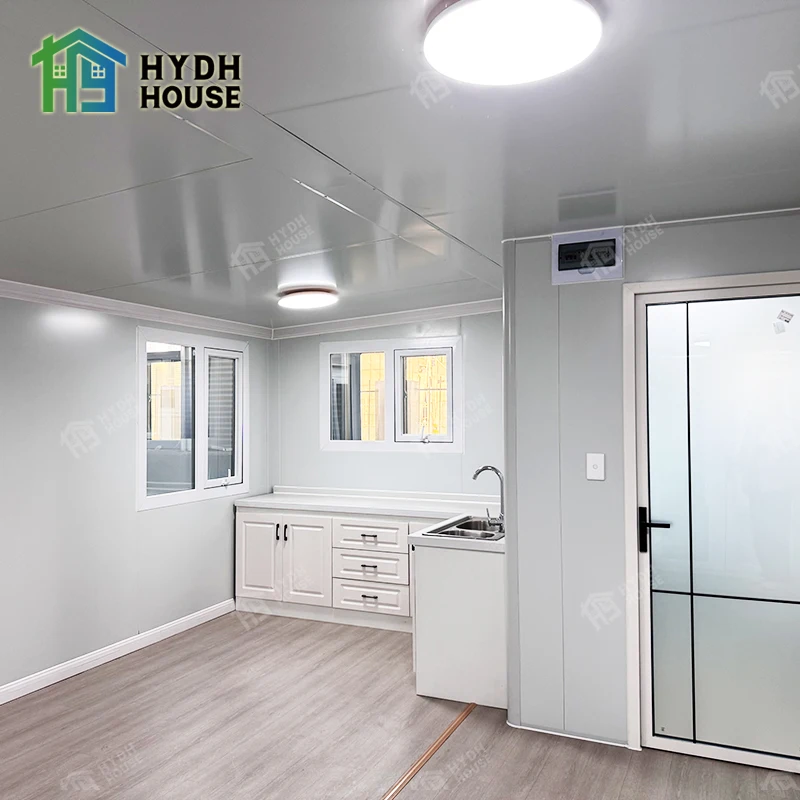 Easy Fast Install EU Standard 20 FT Foldable Module Home Extendable House with outside wall Cladding