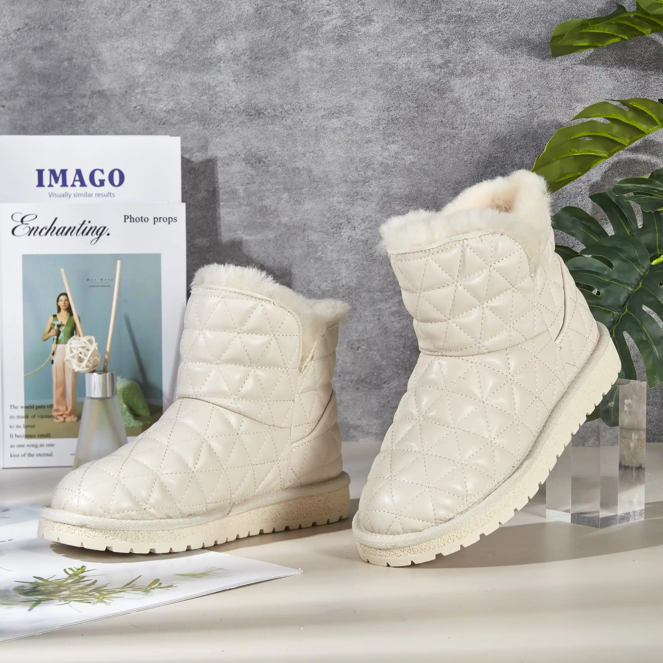 Fashion Protective And Wear Resistant Sole Winter Snow Boots Women Shoes Waterproof