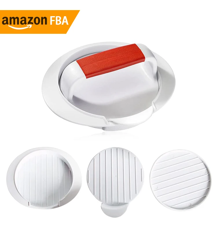 2024 New Arrival White Plastic Burger Press Hamburger Maker Mold Set