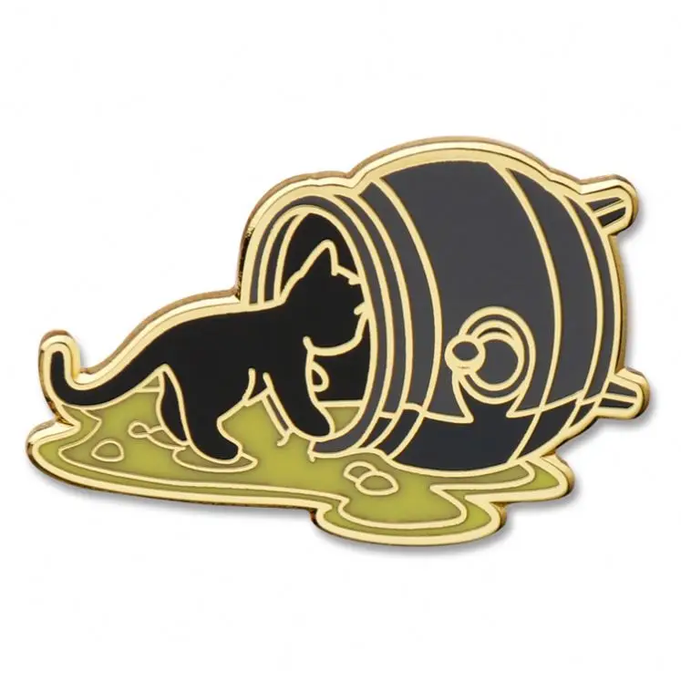 Cartoon Emblem Party Soft enamel lapel pin Custom anime cat enamel pins