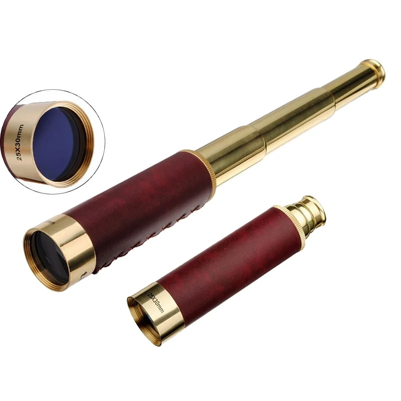 Охотничья оптика 25x30 HD монокулярный телескоп морская латунь Spyglass Морской Открытый