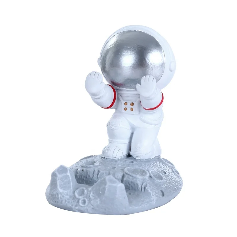 Astronaut Model Mobile Phone Stand Night Light Resin Storage Decorative Crafts Creative Gifts Astronauts Ornaments