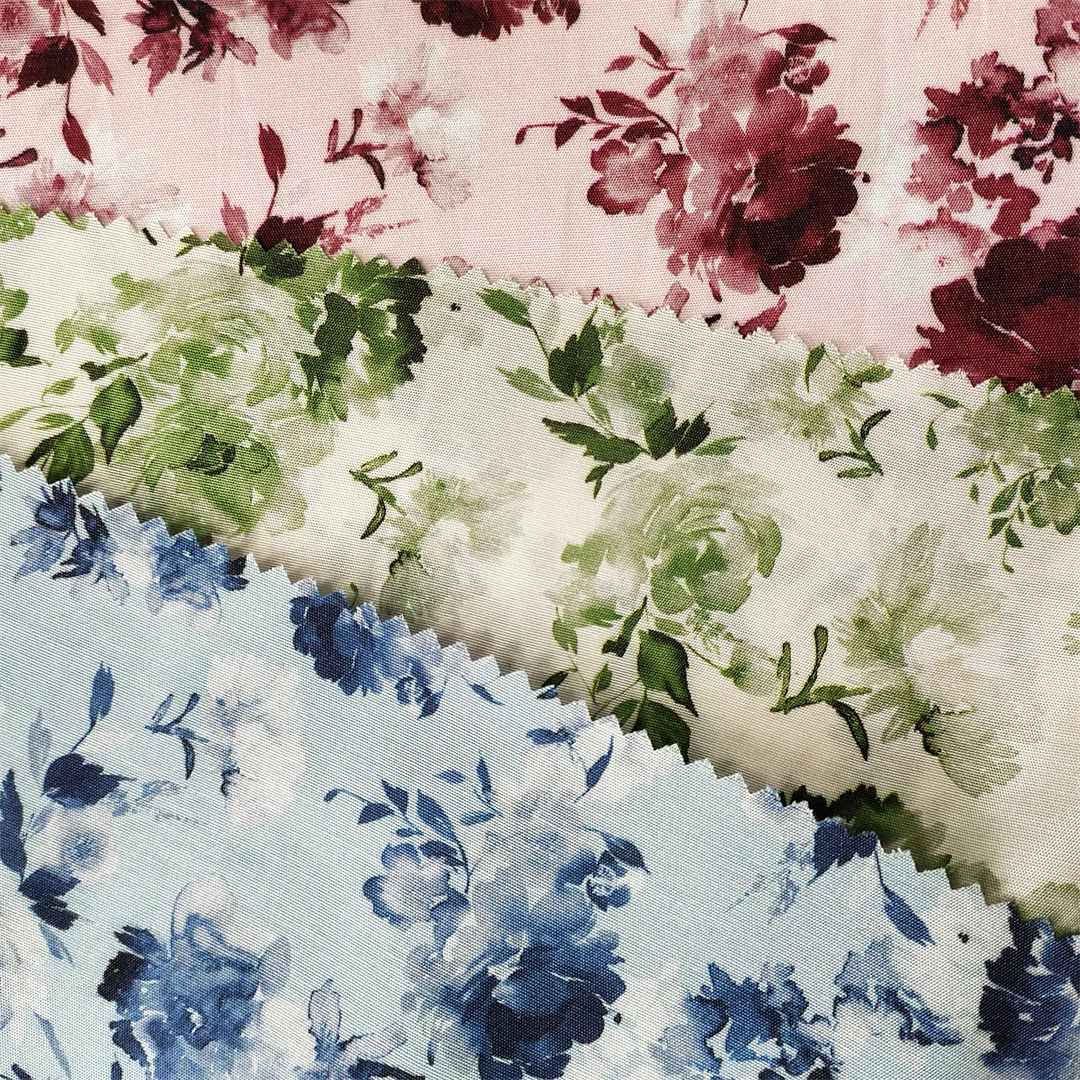 Hot selling breathable floral viscose fabric  cotton viscose fabrics 100% viscose digital printed for dress