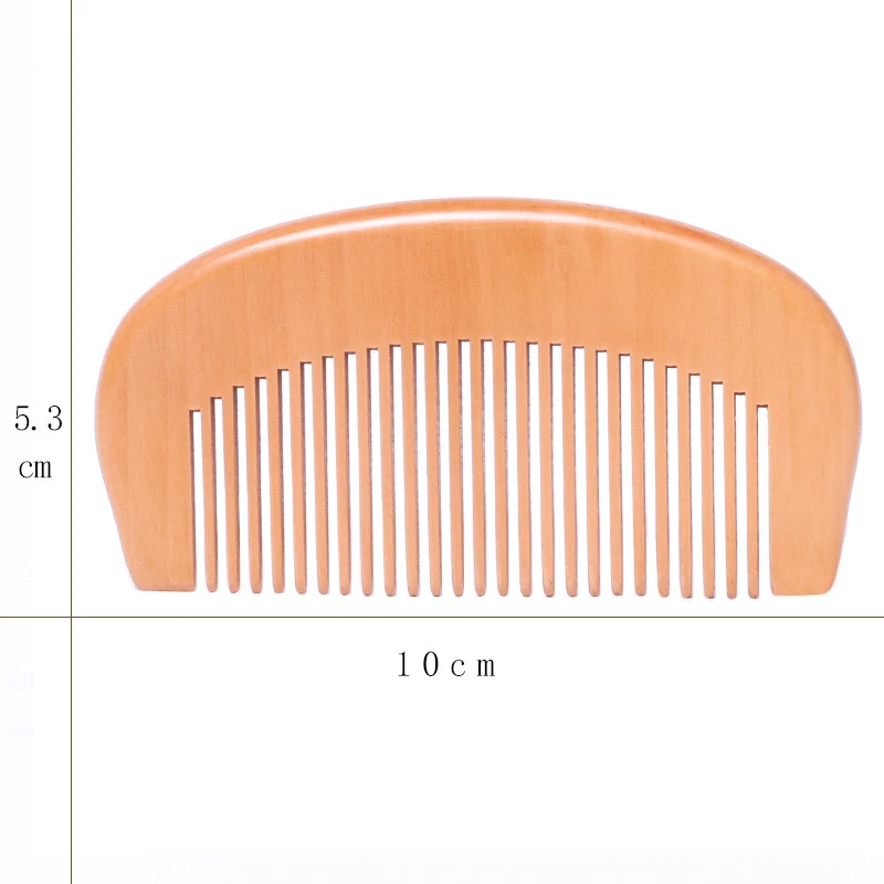 Natural wood custom logo barber men grooming kit wood beard comb