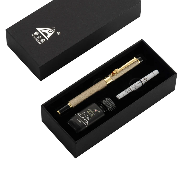 2024 Newest Handmade Heavy  Duty Metal Custom  Dragon Fountain Pen with Case