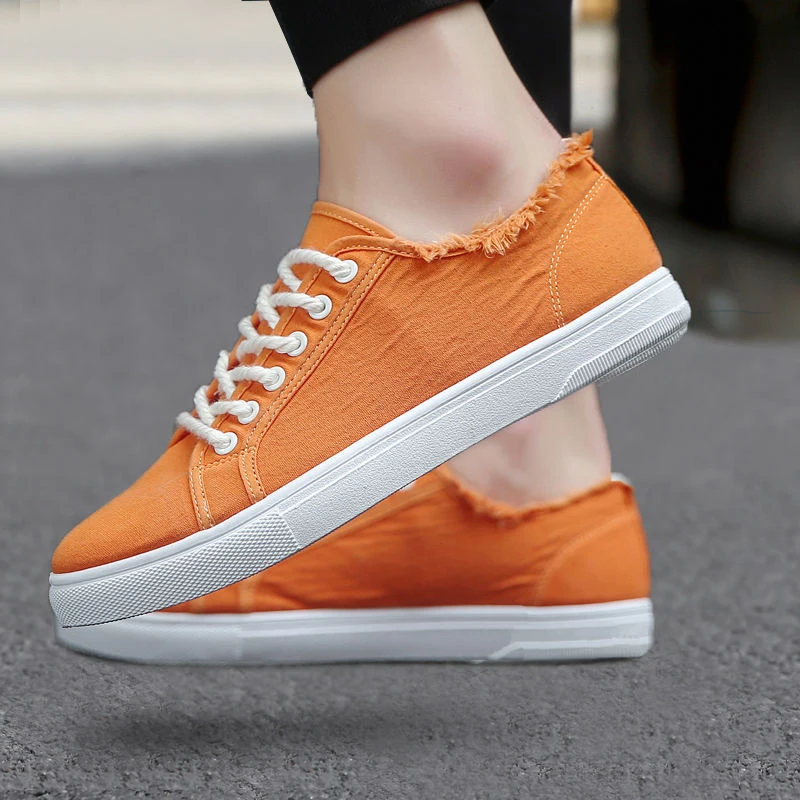Wholesale Fashion Canvas Trendy Shoes Non-slip Footwear Men  Flat Canvas Shoes
