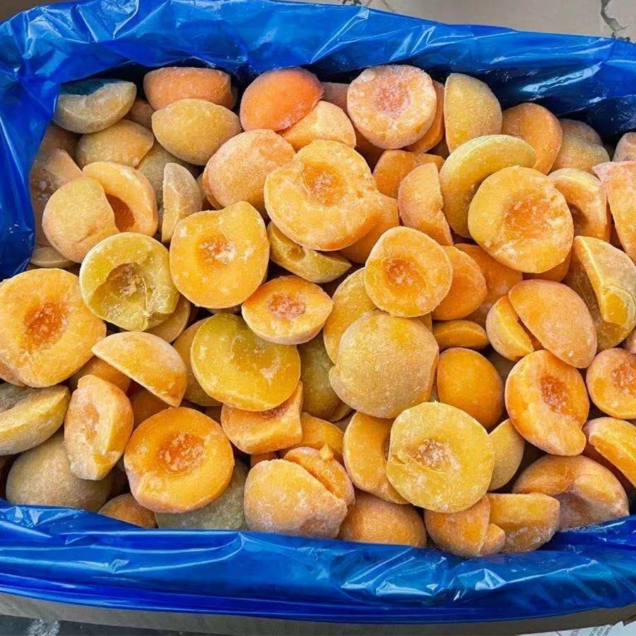 Оптовая продажа, обработка IQF, свежий замороженный абрикосовый наполовину с кожей