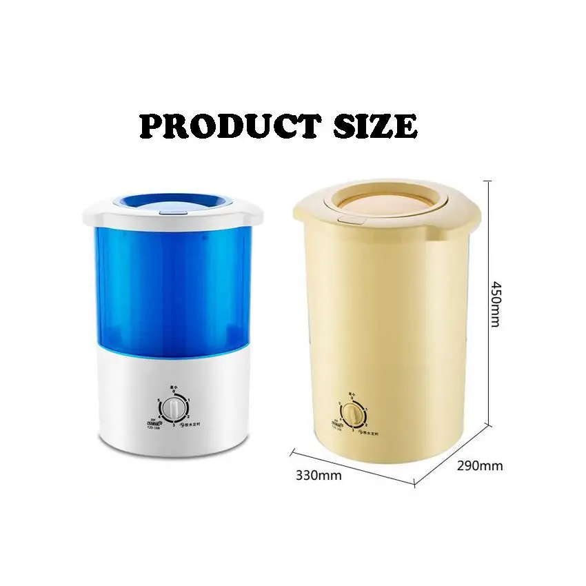 2KG Mini Transparent Clothes Water Extractor Stainless Steel Spin Dryer