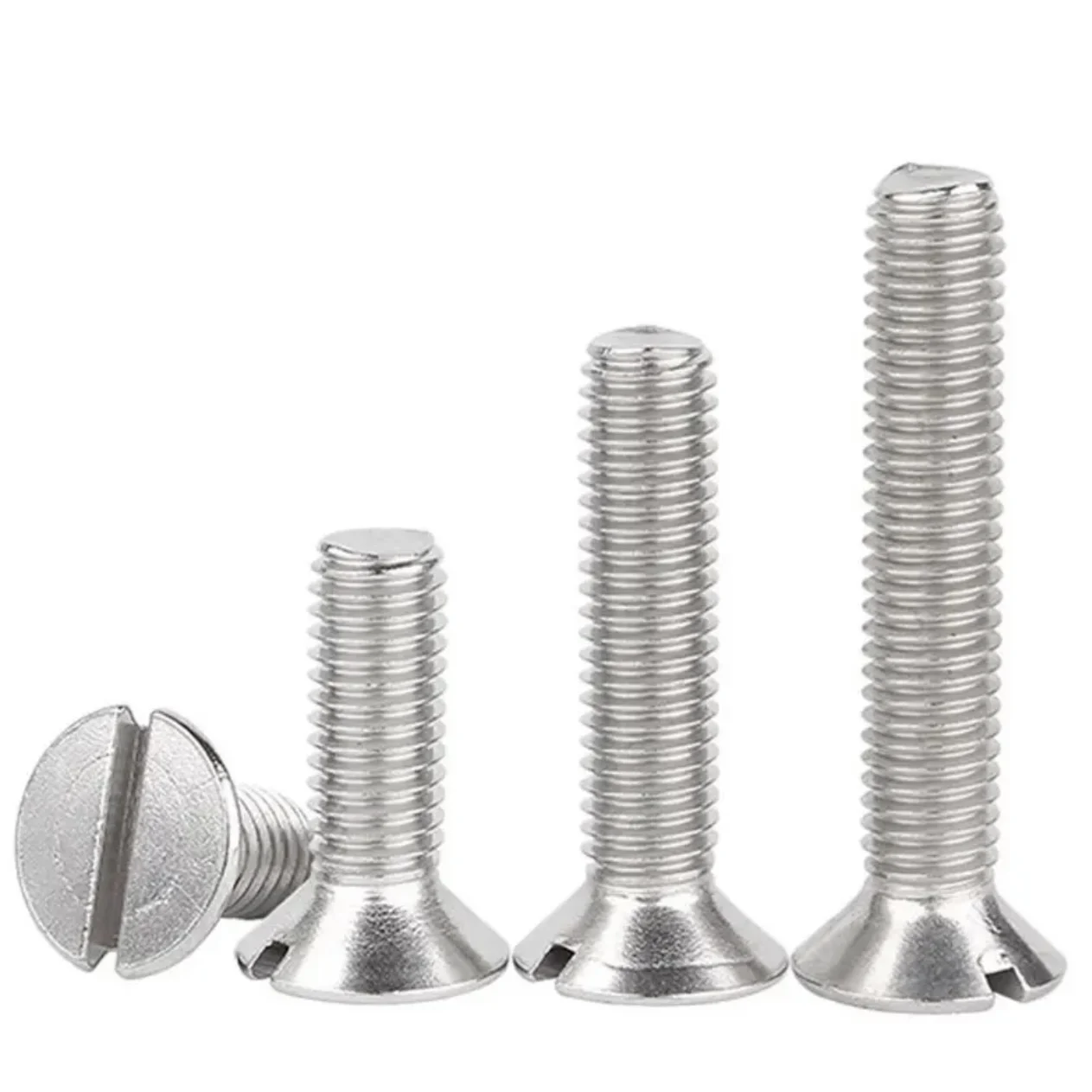 DIN963 304 316 Stainless Steel Bronze Copper M1.6-M10 Slotted Flat Countersunk Head Machine Screws