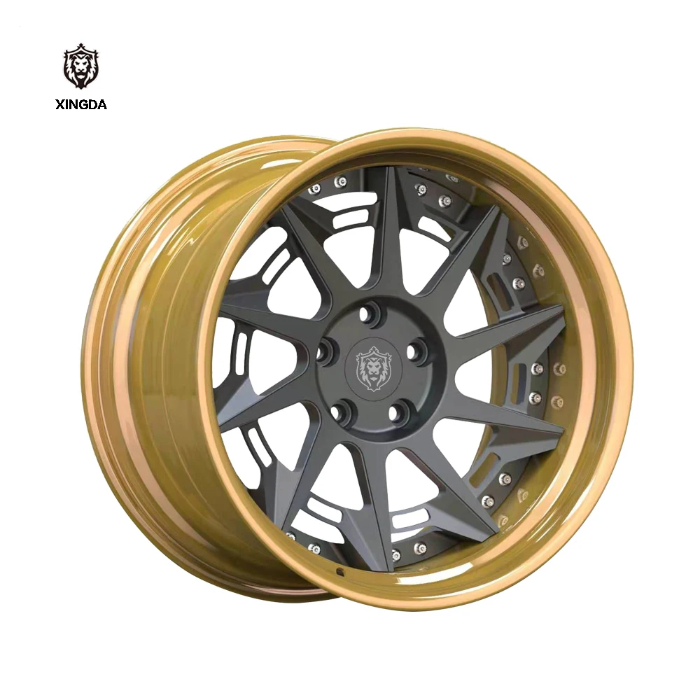 2 piece custom forged wheel aluminum alloy passenger car rims wheels