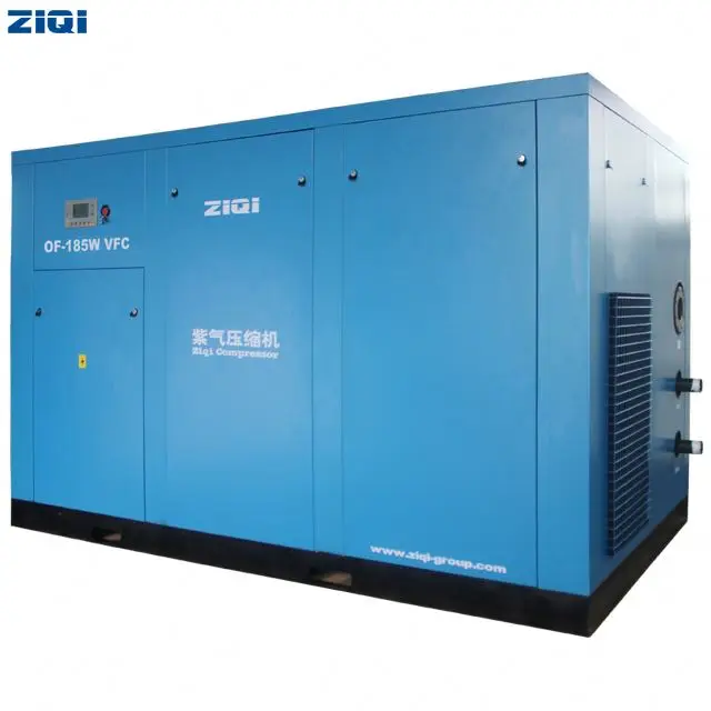 Защита окружающей среды 185Kw/50hz оснащен преобразователем частоты безмасляный винтовой воздушный компрессор с водяным охлаждением